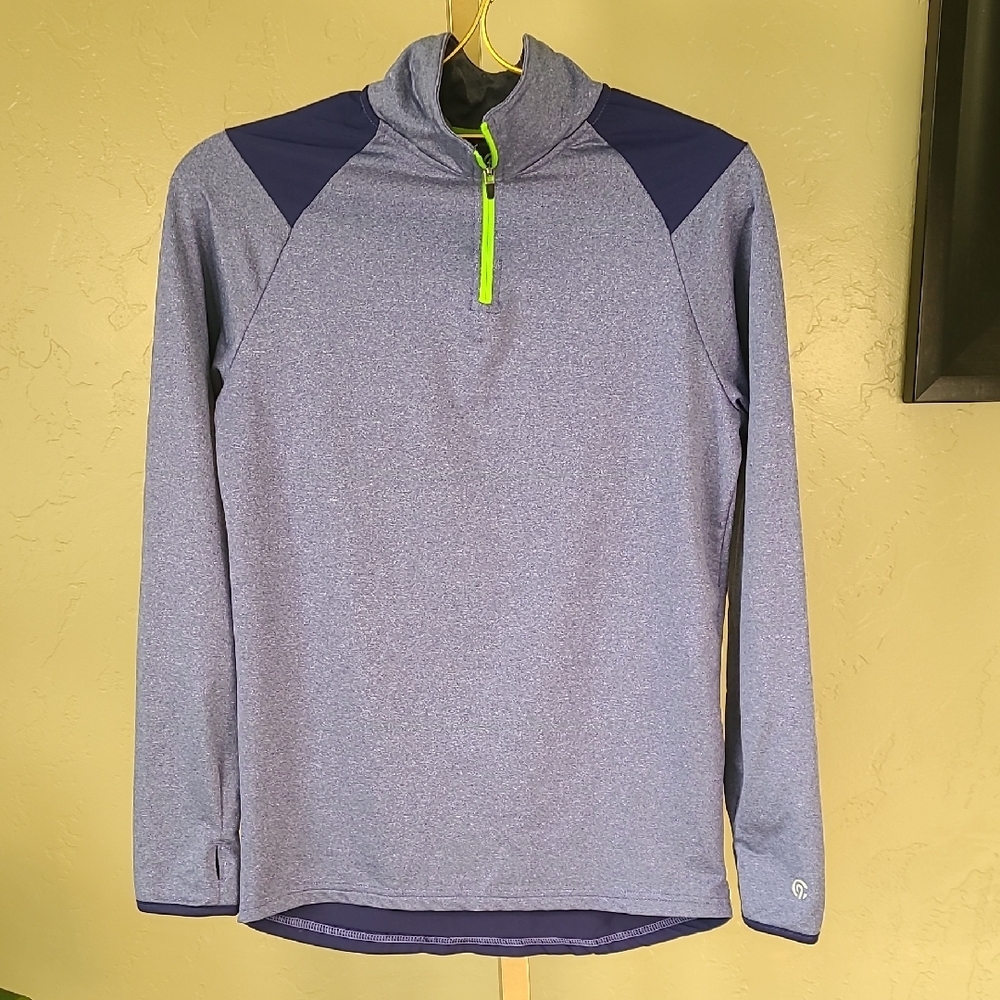 Champion Women's Purple And Lavender  Stretch Long Sleeve Active Top Lar…